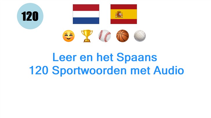 Leer en het Spaans: 120 Sportwoorden met Audio
